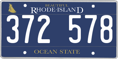 RI license plate 372578