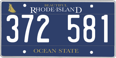 RI license plate 372581
