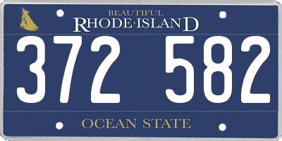 RI license plate 372582