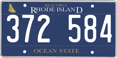 RI license plate 372584