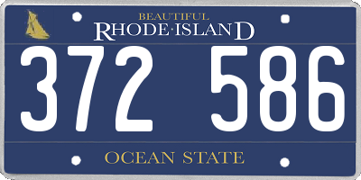 RI license plate 372586