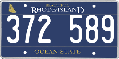 RI license plate 372589
