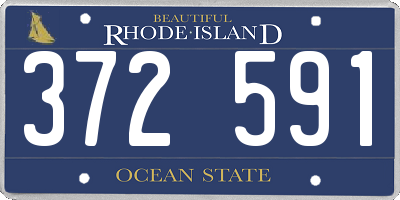 RI license plate 372591