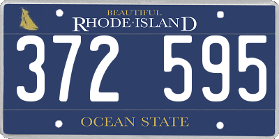 RI license plate 372595
