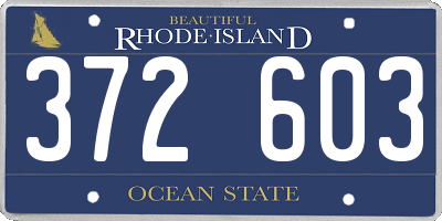 RI license plate 372603