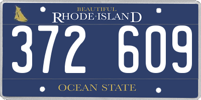 RI license plate 372609