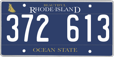 RI license plate 372613