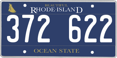RI license plate 372622