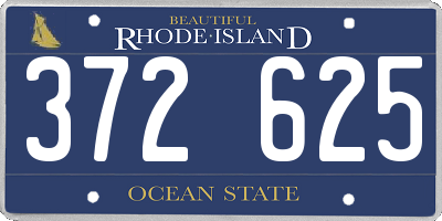 RI license plate 372625