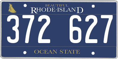 RI license plate 372627
