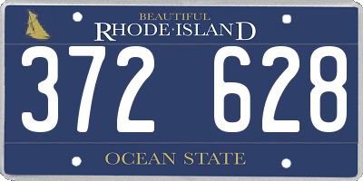 RI license plate 372628