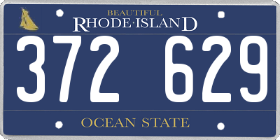 RI license plate 372629