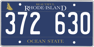 RI license plate 372630