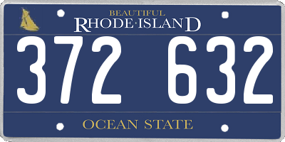 RI license plate 372632