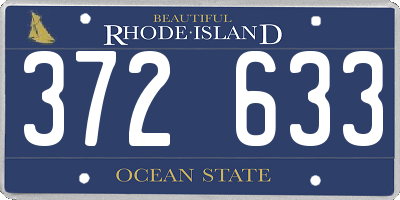 RI license plate 372633