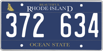 RI license plate 372634
