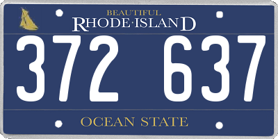 RI license plate 372637