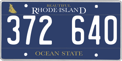 RI license plate 372640