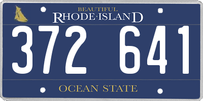 RI license plate 372641