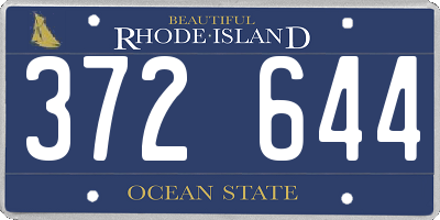 RI license plate 372644