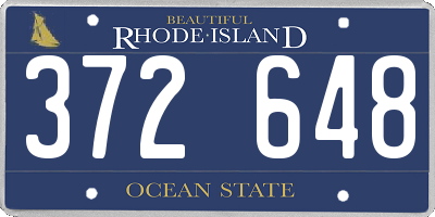RI license plate 372648