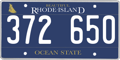 RI license plate 372650