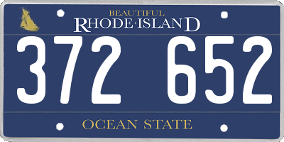RI license plate 372652