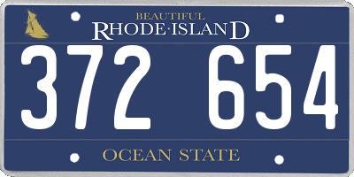 RI license plate 372654