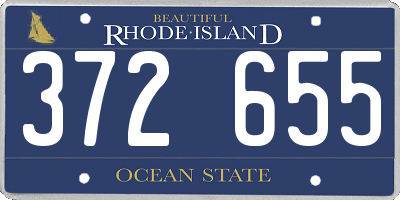 RI license plate 372655