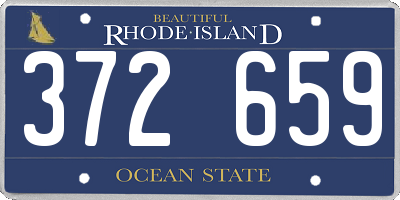 RI license plate 372659