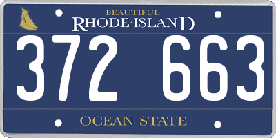 RI license plate 372663