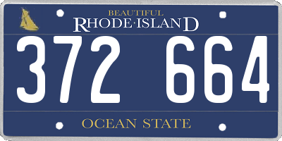 RI license plate 372664