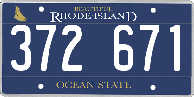 RI license plate 372671