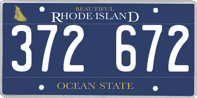 RI license plate 372672