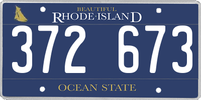 RI license plate 372673