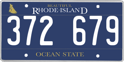 RI license plate 372679