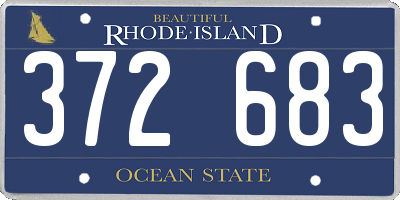 RI license plate 372683