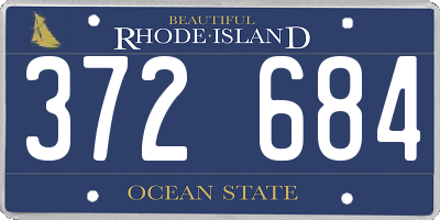 RI license plate 372684