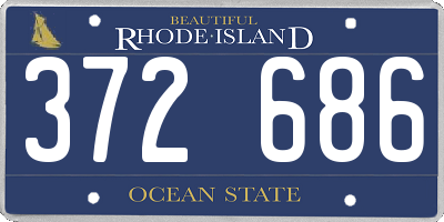 RI license plate 372686