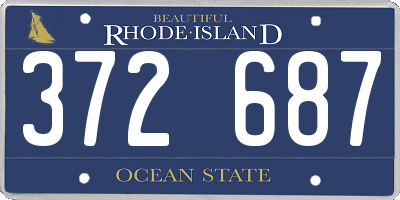 RI license plate 372687