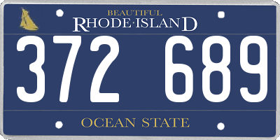 RI license plate 372689