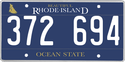 RI license plate 372694