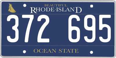 RI license plate 372695