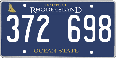 RI license plate 372698