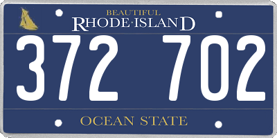 RI license plate 372702
