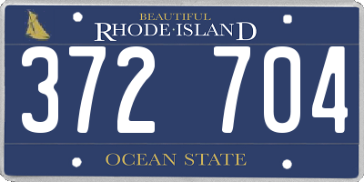 RI license plate 372704