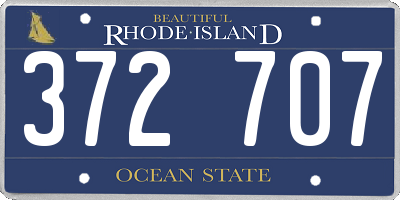 RI license plate 372707