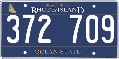 RI license plate 372709