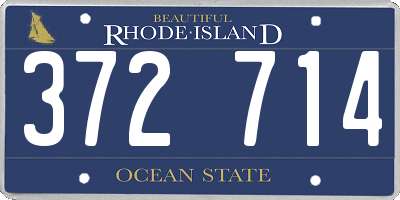 RI license plate 372714