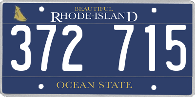 RI license plate 372715